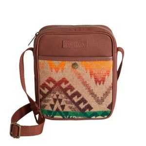 Pendleton Brown & Multicolor Aztec Messenger Bag
